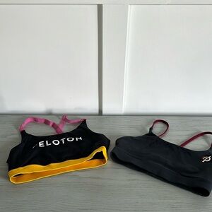 Peloton Black and Yellow Sports Bras